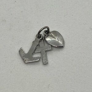 Vtg 925 Sterling Silver Anchor Heart Cross Charm / Pendant